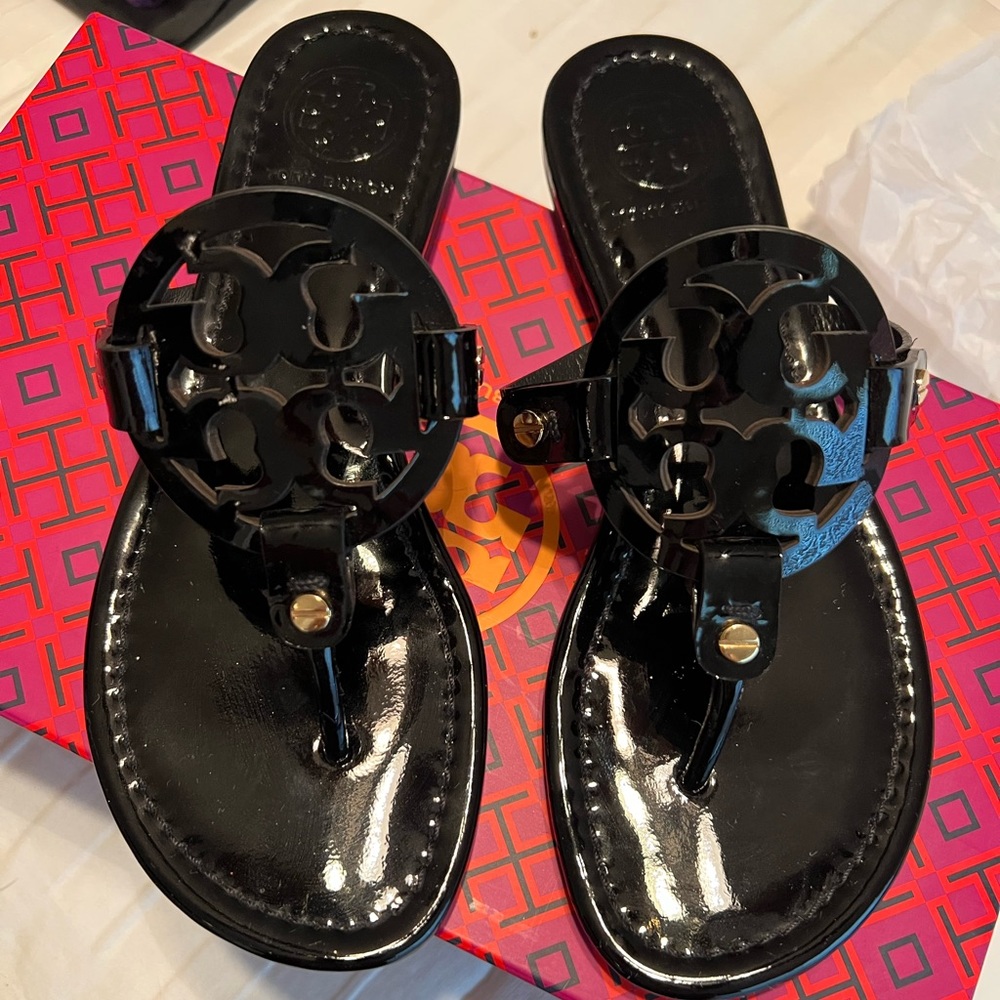 Tory Burch Miller Sandal Size 6.5 - Black - New in Box.  Never worn.